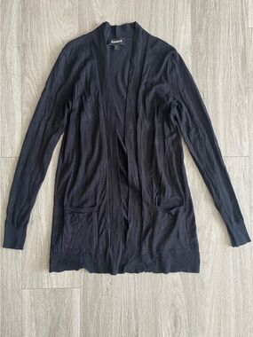 Express Black Open-Front Longline Cardigan Women’s Small